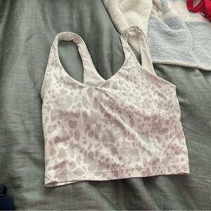 lululemon athletica Light Pink Leopard Sports Bra Tank